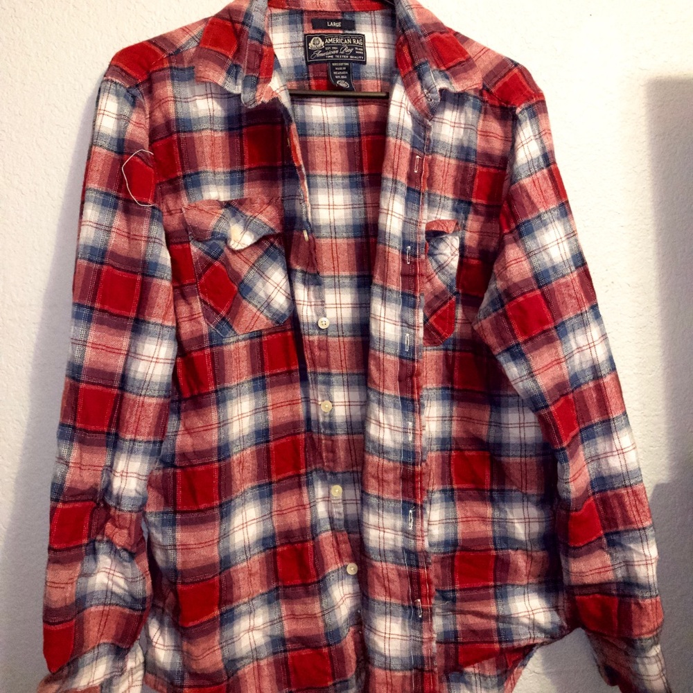 Red, white & blue Flannel